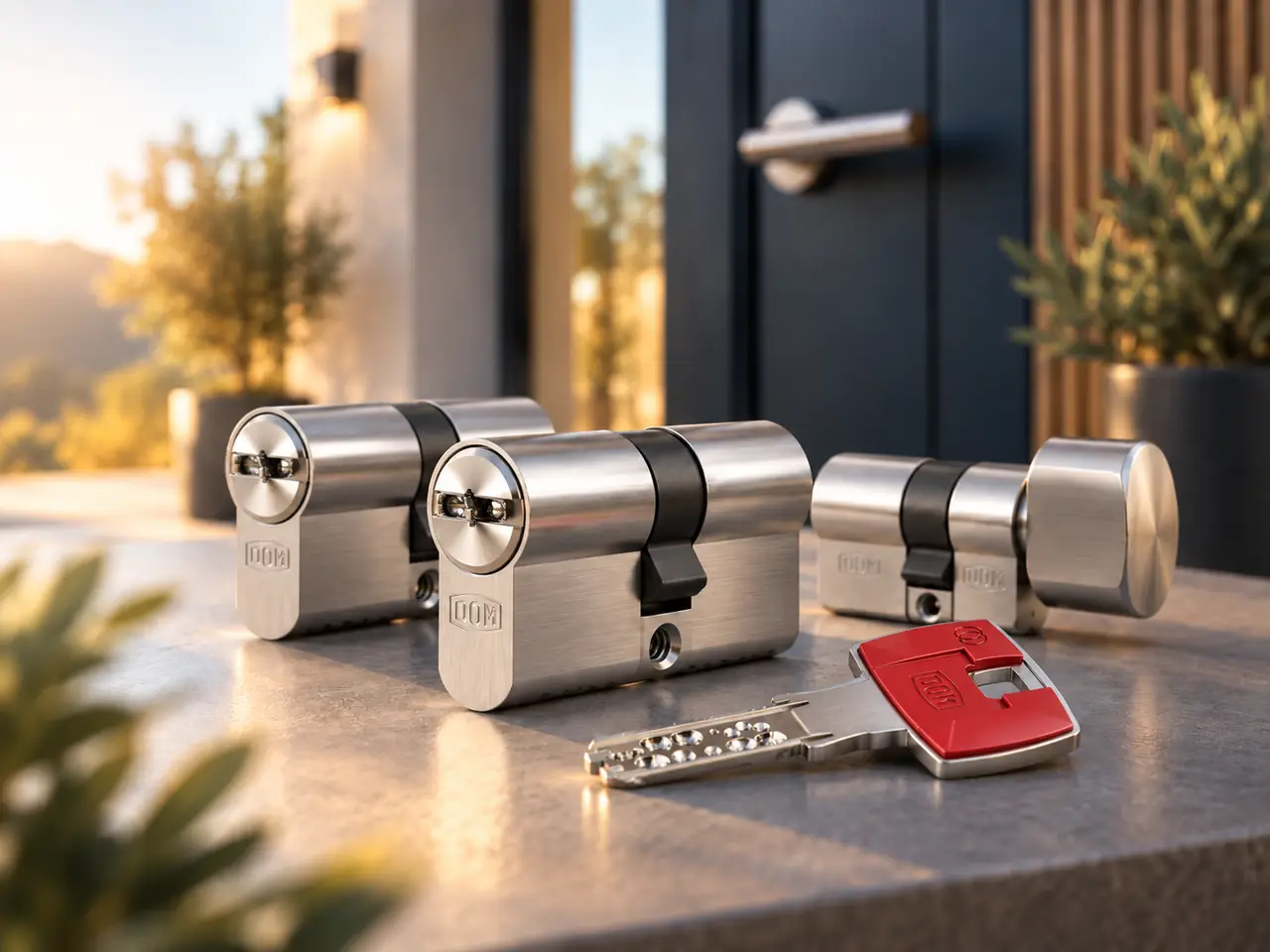 Bombines y cilindros DOM con llave de seguridad para Keysman