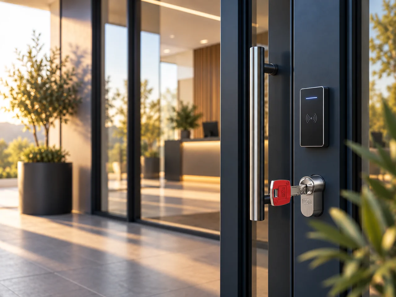 Control de accesos para empresas con lector, cilindro y llave DOM