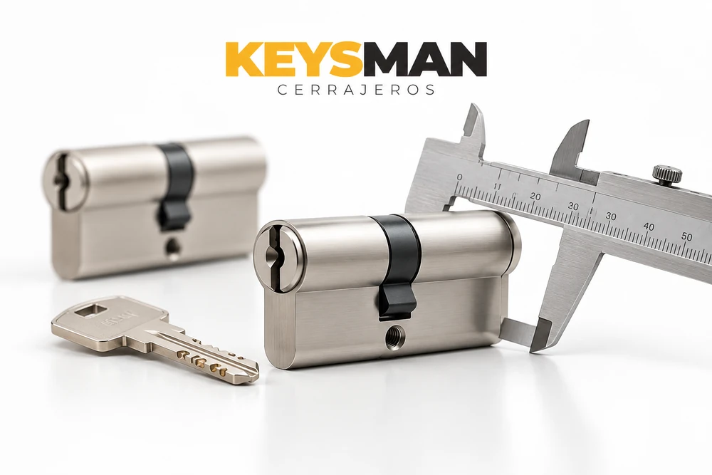 Medición de un bombín con calibre antes de preparar un igualamiento Keysman